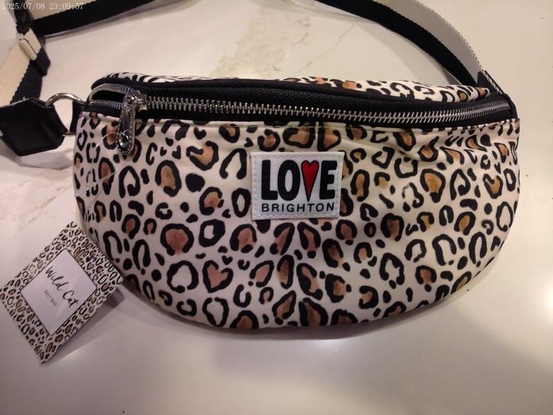 Brighton Wild Cat leopard print belt bag/fanny pack new w/tags low fast shipping