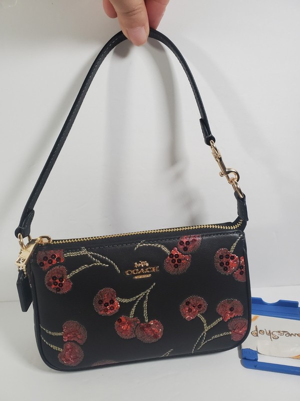 Coach Nolita 19 With Cherry Print In Leather/Gold/Black Multi CCZ21 NWT
