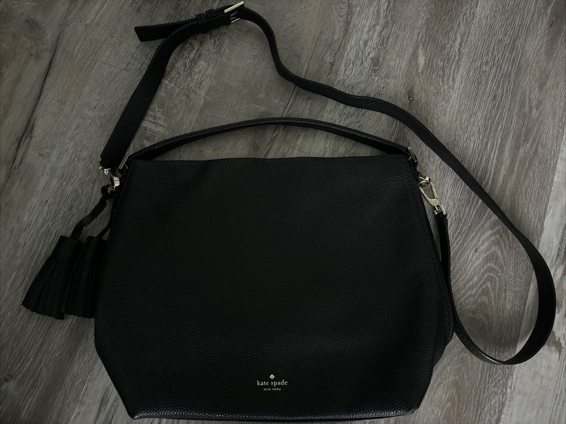 Kate Spade Orchard Street – Natalya Pebbled Leather Hobo Bag With Tassel