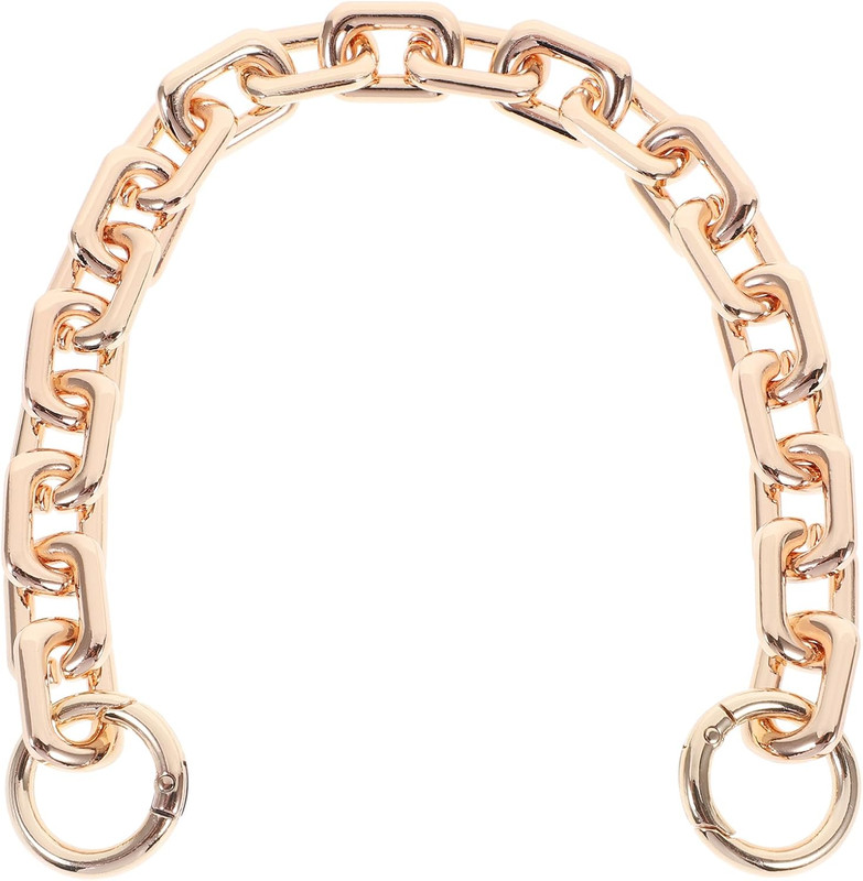 Light Golden Bag Chain Chunky Bag Strap Short Bag Purse Strap Handle with Lobste