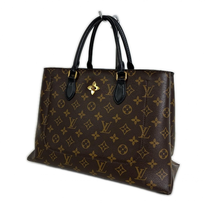 LOUIS VUITTON Flower tote Handbag M43550 Monogram canvas Brown