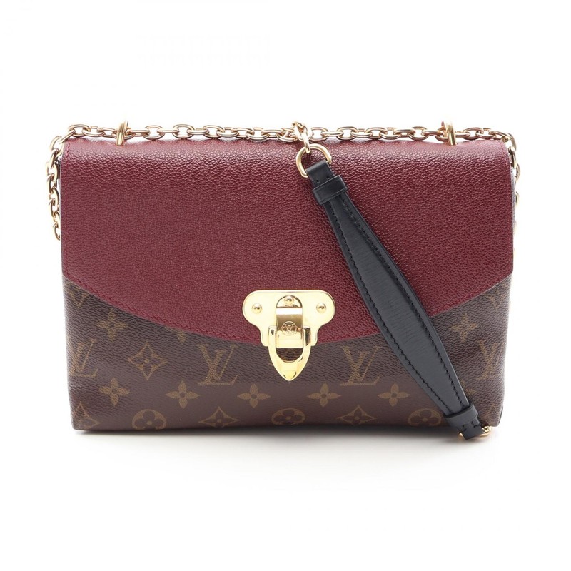 LOUIS VUITTON Saint placide chain Shoulder Bag M43715 Monogram leather Brown