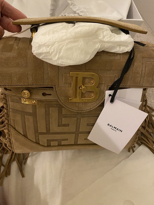 BALMAIN Buzz Bag 23 Limited Edition Tan Calf Skin Never Carried NWT