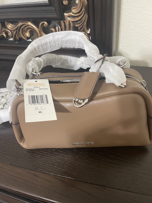 Michael Kors Cecily Brown Small Shoulder Bag With Crossbody Strap