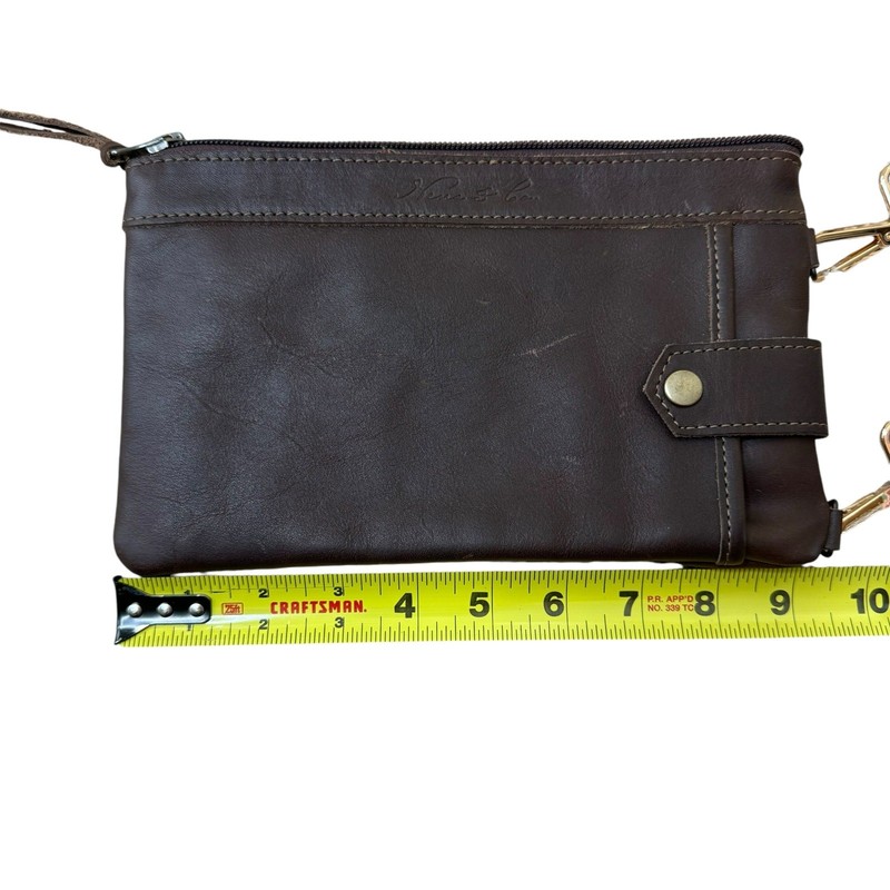 NENA & CO Crossbody Leather Bag with Printed Strap gallery