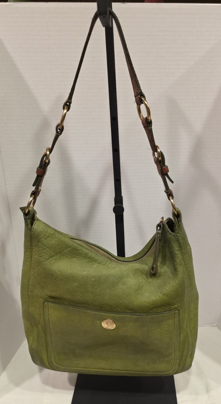 Vintage COACH Green Nubuck Leather Chelsea Hobo Y2K F10186