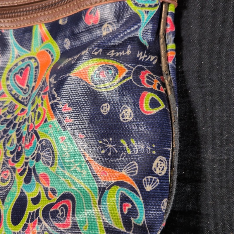 Sakroots Blue Multicolor Pattern Coated Canvas Crossbody Bag See Photos gallery