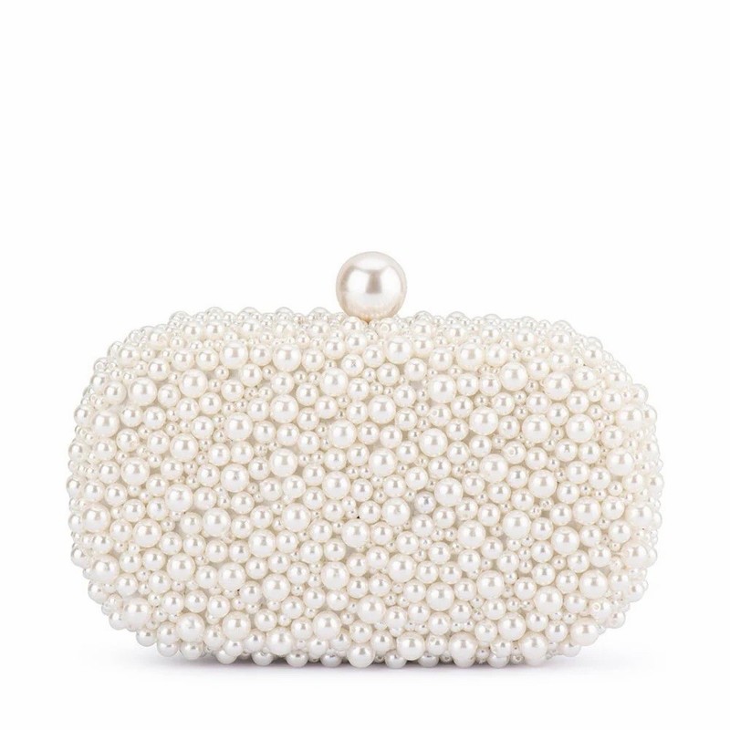 OLGA BERG VALENTINA PEARL CLUTCH