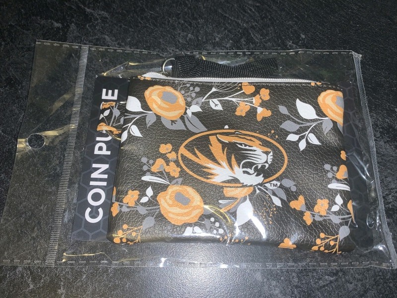 NCAA Mizzou Missouri Tigers Football Logo Zipper Bag Coin Purse GameDay Sealed