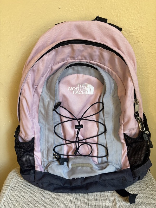 The North Face Backpack Jester Pink/Gray Camping Hiking Laptop School Travel