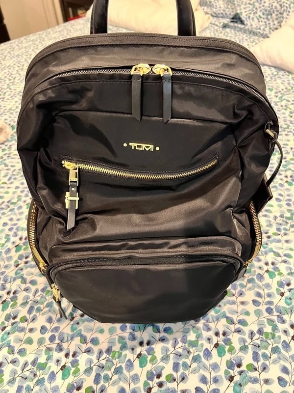 TUMI Voyageur Carson Backpack - Black Gold Hardware + Alpha Cord Pouch gallery
