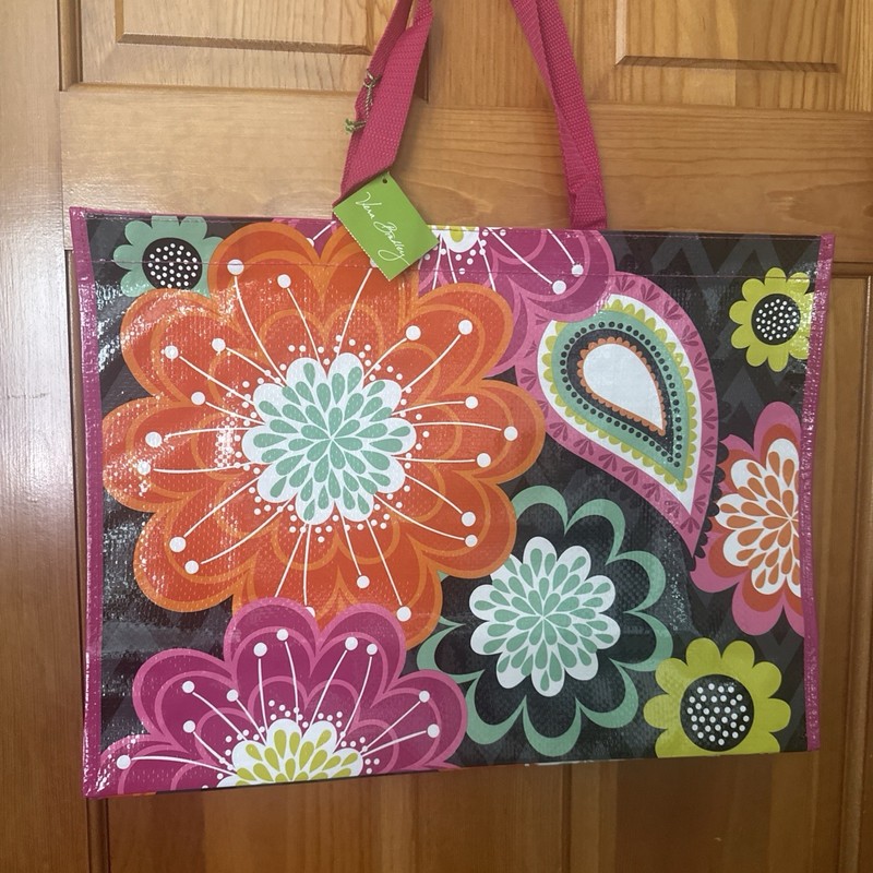 Vera Bradley Lot of 2 Market tote Ziggy Zinnia Shopping Gift Reusable Bag New