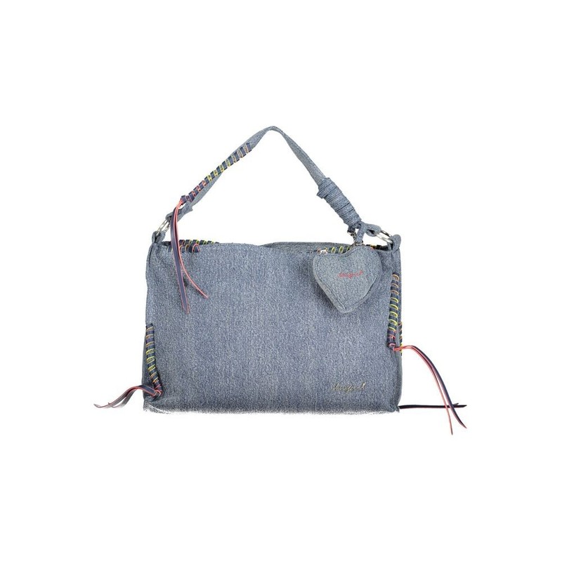 Desigual Azzurro Cotton Women Handbag 100% Authentic