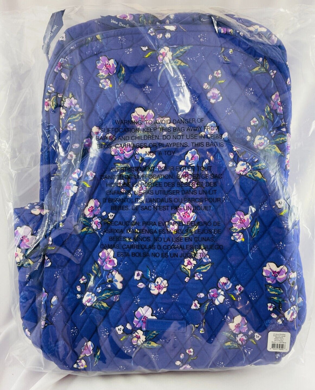 VERA BRADLEY Essential Large Backpack (WILD ROSES) NEW