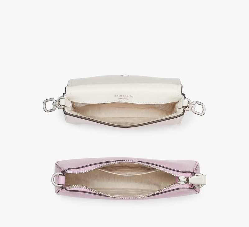 ☂️🍄Kate spade Double Up Colorblocked Crossbody☄️MINI☄️ Parchment Multi KG065 gallery