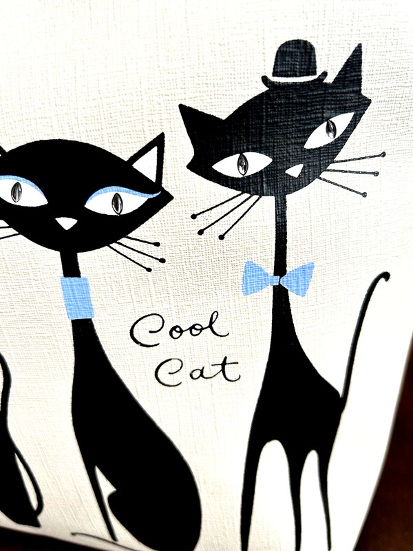 Kate Spade Large Jazz Things Up Cool Black Cat Kitty Francis Tote Purse Bag gallery