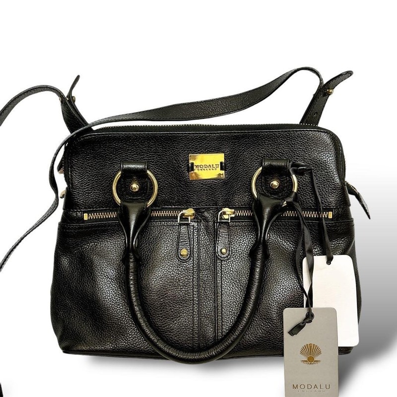 Modalu Pippa Rem Mini Grab Handbag Shoulder Tote Bag Purse w/Dust Bag in BLK NEW