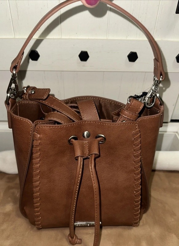 Frye and Co. Cognac Easton Mid Bucket Crossbody Leather Bag/Purse NWT
