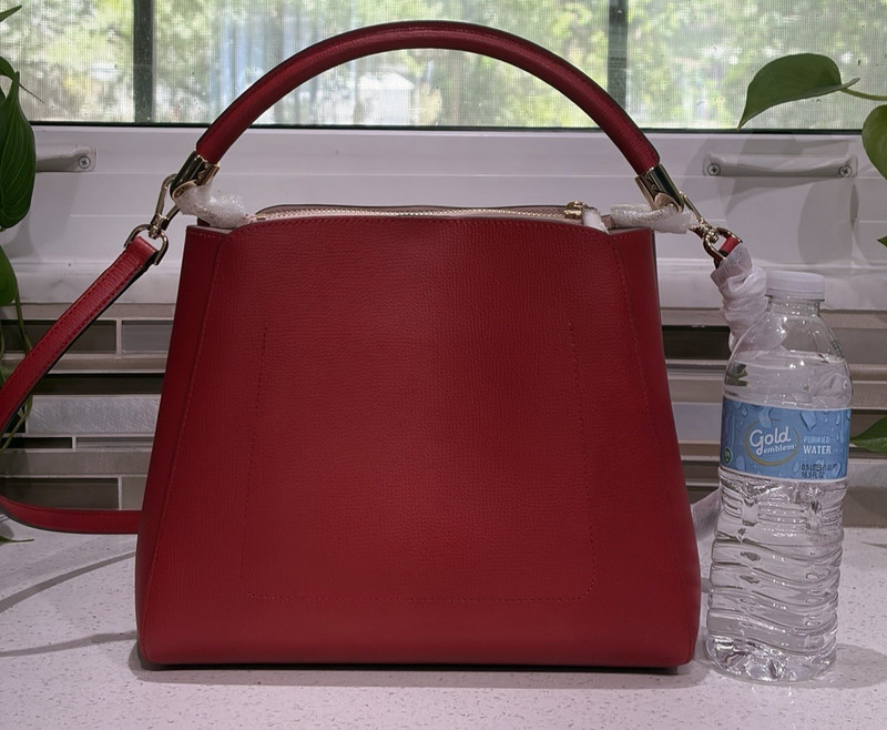 KATE SPADE PHOEBE MEDIUM SATCHEL BUCKET SHOULDER CROSSBODY LEATHER CHERRY RED gallery