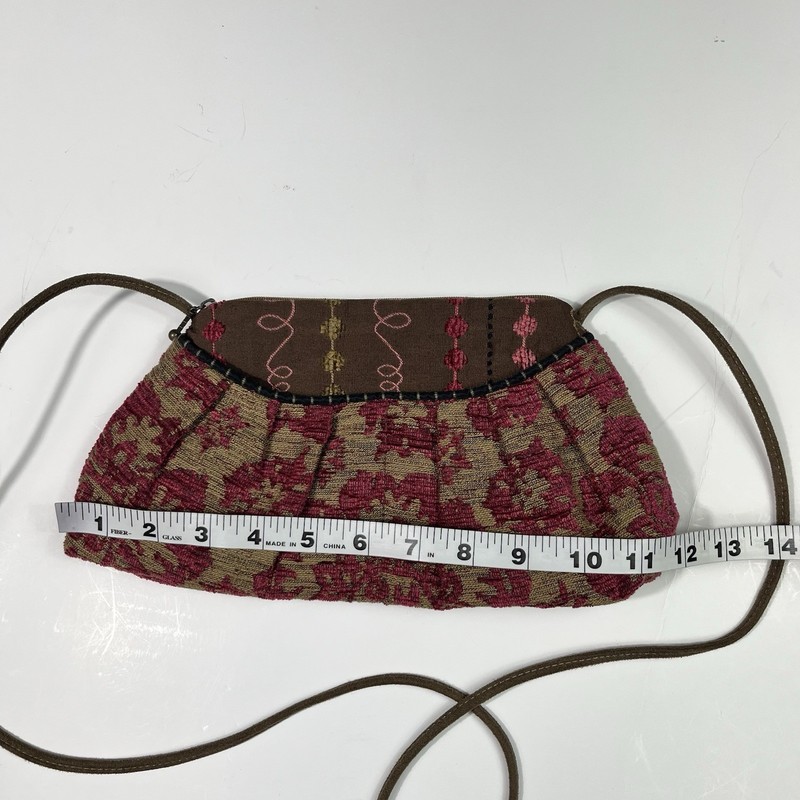 Maruca Handmade Colorado Pink Needlepoint Floral Embroidered Full Zip Crossbody gallery