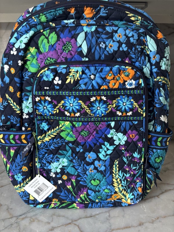 Vera Bradley Laptop Backpack Midnight Blues