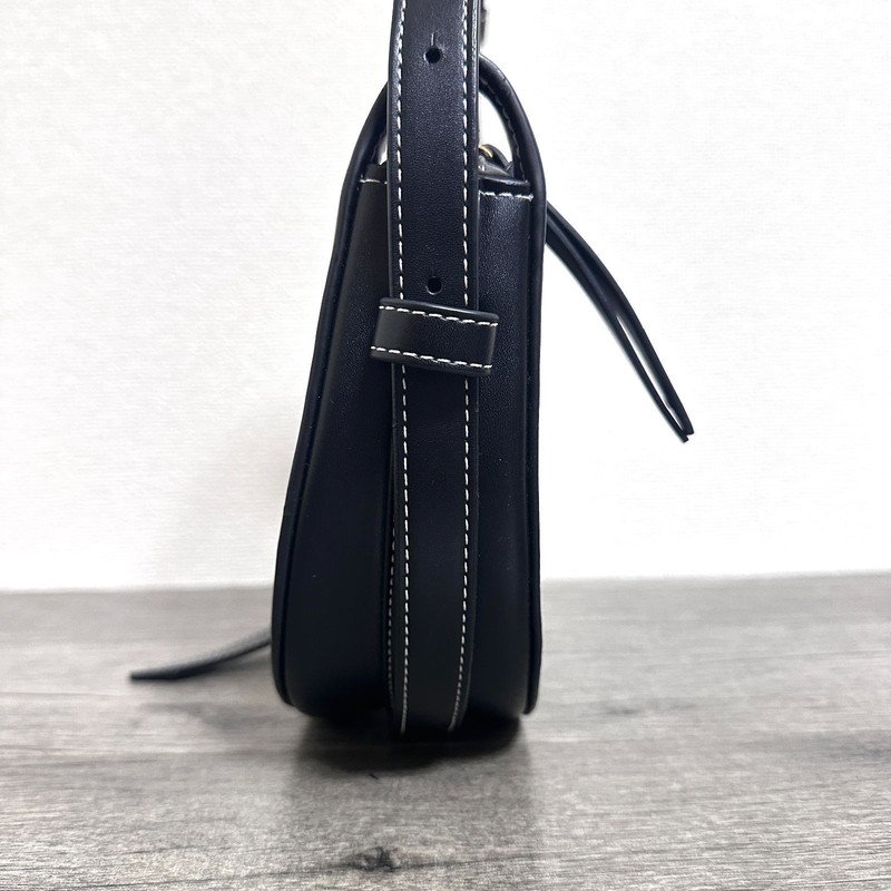 Slightly Damaged Excellent Condition POLENE Numero Dix Half Moon Shoulder Bag Bl gallery