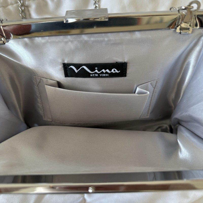 Silver Clutch With Chain gallery