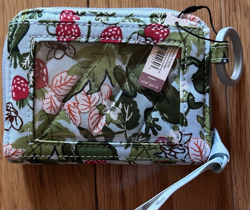 Vera Bradley ~ “Frogberry Garden Blue” ~ Small Zip Around Wallet ~ NWT