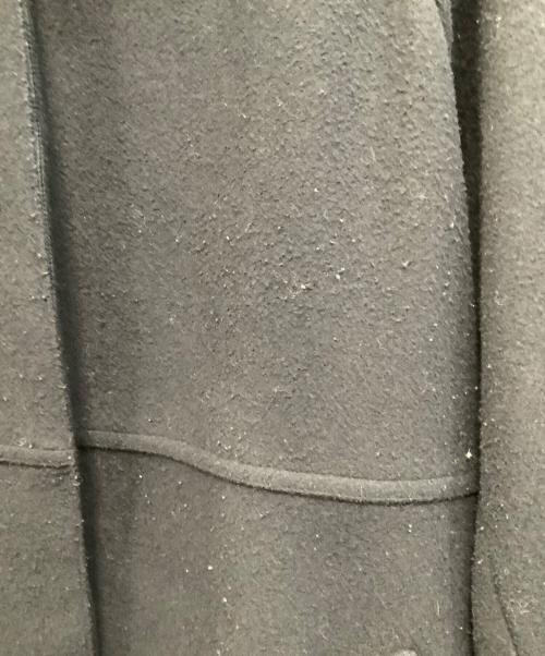 FREAK'S STORE Melton-like woolly collar boa trench coat navy gallery