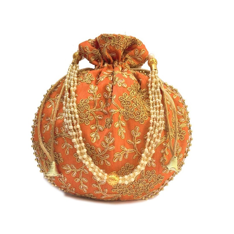 Handmade Indian Potli Bag Embroidered Wedding Party Clutch Purse for Women gallery