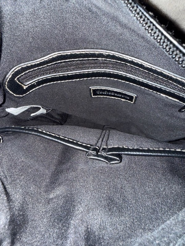 Croft & Barrow Black Patterned Fabric Crossbody Bag gallery