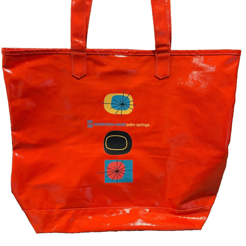 Modernism Week Palm Springs Oversize Orange Tote Bag Sturdy Coated Cotton Canvas gallery