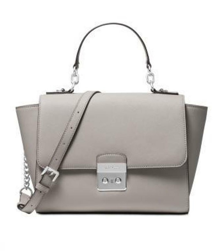 $298. Michael Michael Kors Brandi Top Handle Satchel Pearl Grey Silver