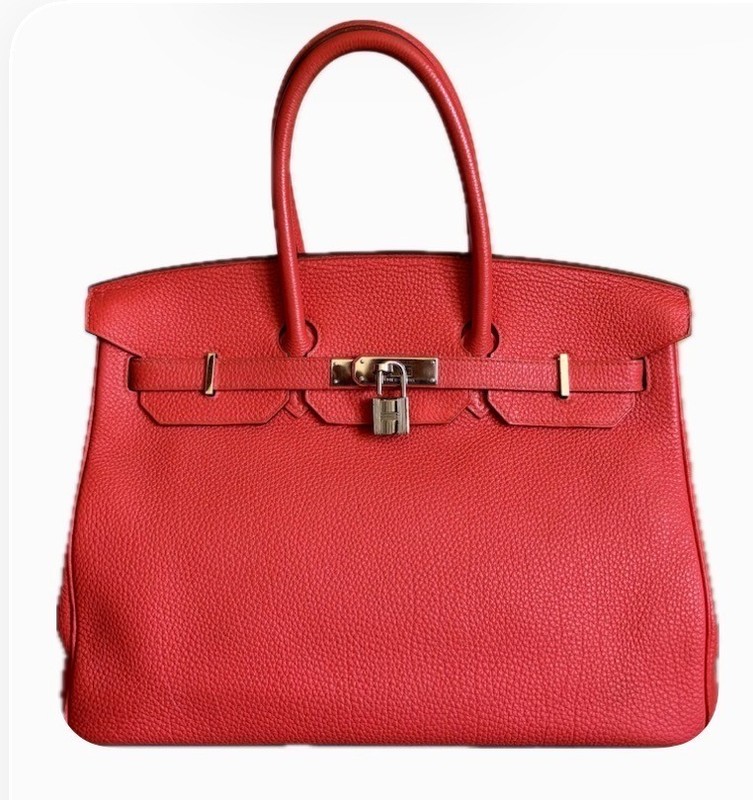 Hermès Birkin 35 Capucine Togo Leather and Palladium Hardware