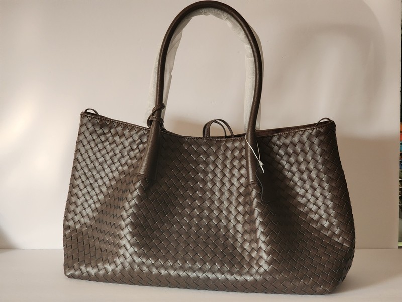 NEW Bottega Veneta Style Nappa Leather Woven Shoulder Bag Made In Italy 16×9×7in