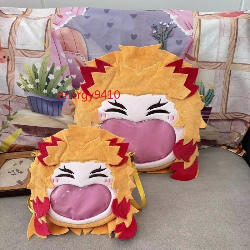 Anime Rengoku Kyoujurou Cosplay Big Mouth Transparent Itabag Zipper Backpack NEW gallery