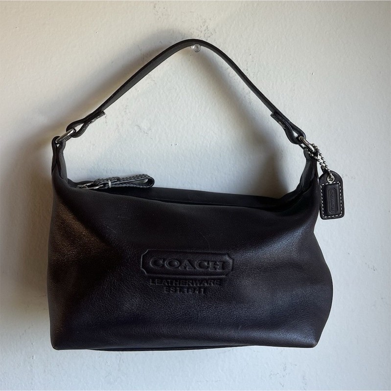 Vintage 2000s Y2K mocha brown Coach Leatherware Mini Baguette Bag
