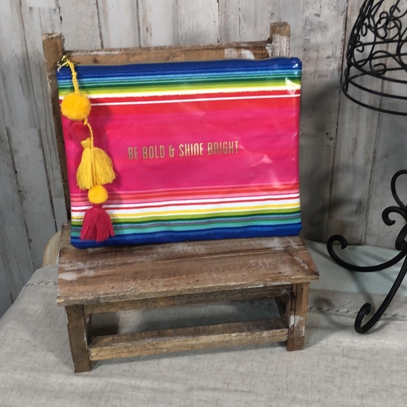 NWT Lady Jayne Rainbow Zipper Accessory Pouch with Pompom Tassel (Second One)