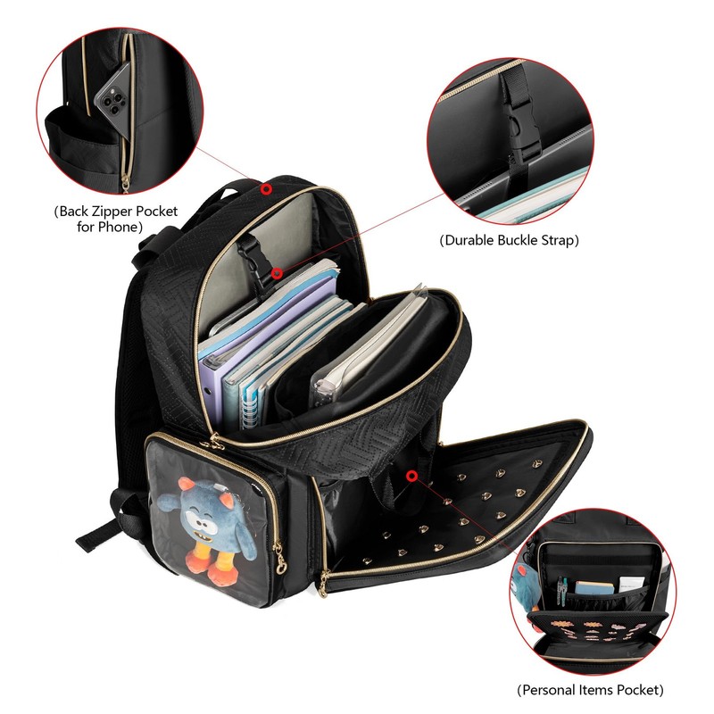 Ita Backpack Pin Display Bag with Inserts for Pins, Cute Ita Bag for Anime Co... gallery