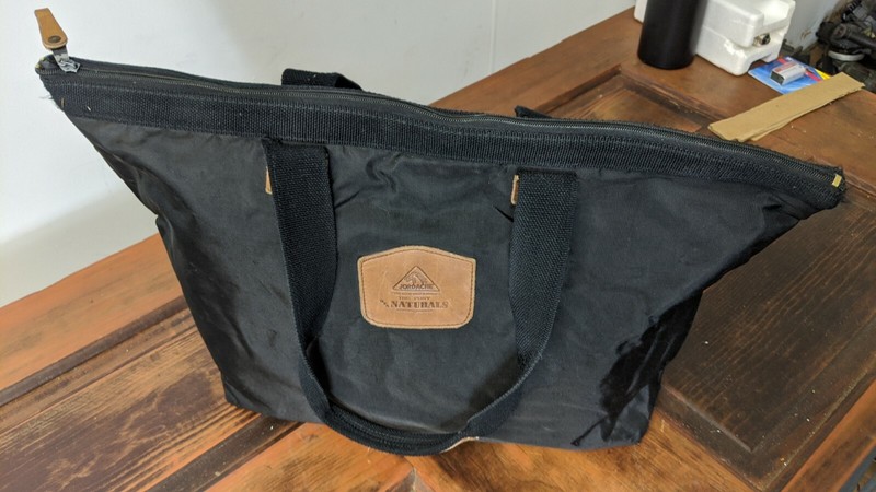 Vintage JORDACHE “THE PONY” Nylon Canvas Leather Trim Tote Bag DFA NATURALS