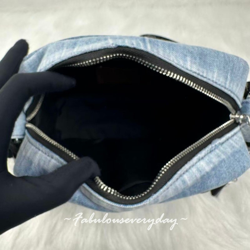 Coach Men's Fletcher Crossbody Bag In Loved Signature Denim Light Indigo CEA06 gallery
