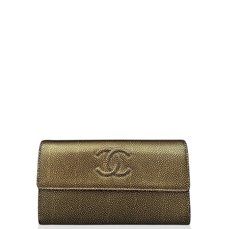 Chanel Continental Wallet Bronze Grained Calfskin (yg041726d2)