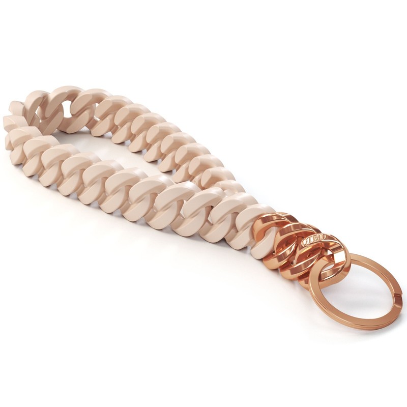 QTED Chain Wrist Lanyard for Keys. Felxible Silicone Hand Loop strap with O-Ring
