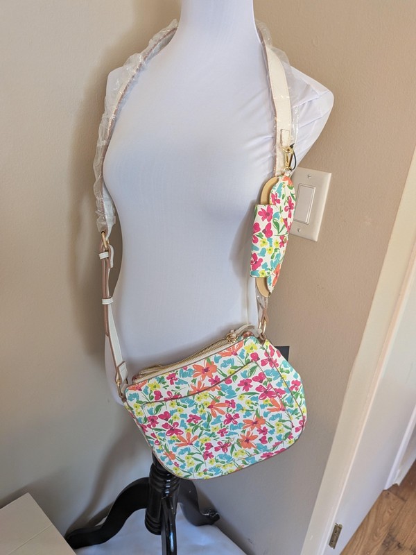 Nanette Lepore Floral Medium Purse w/Sunglass Case New w/Tags