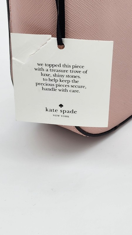 KATE SPADE Laurel Way Jeweled Crossbody Flap Bag Pink Saffiano Leather Crystals gallery