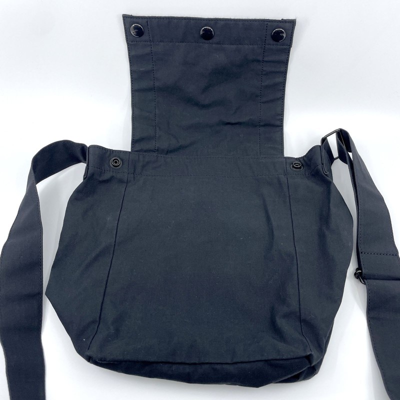 Margaret Howell MHL. Washed Vintage Cotton Poplin Flap Shoulder Bag Black gallery