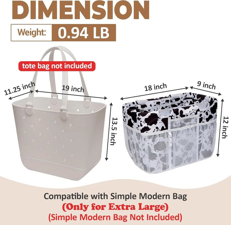 Nyton Beach Bag Organizer Insert Only Compatible with Extra Large Simple Modern gallery