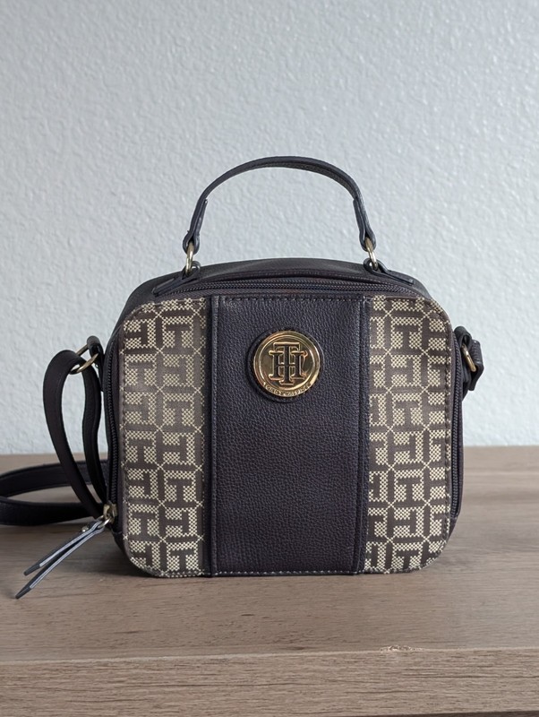Tommy Hilfiger Roxy II Geometric Jacquard Satchel , 7x8x3