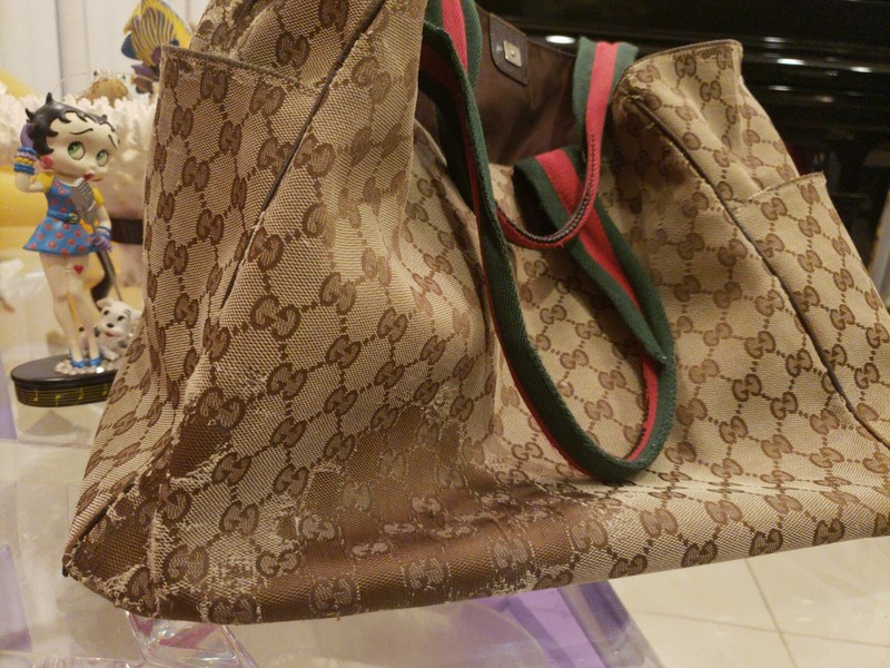 Gucci Tote canvas bags Size 12"L x 14"W x 6"D Strap 8" L gallery