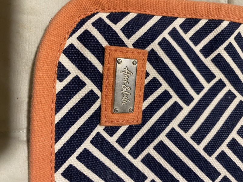New Ame & Lulu Stay Dry Swimsuit Bag Navy & Orange gallery